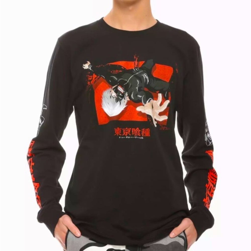 Tokyo Ghoul Ken Kaneki Men’s Long Sleeve T-Shirt Size Small